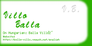 villo balla business card